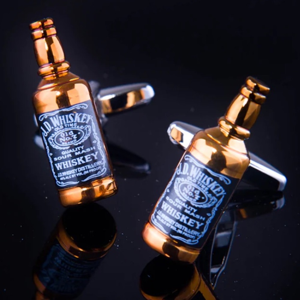 Whiskey Bottle Cufflinks